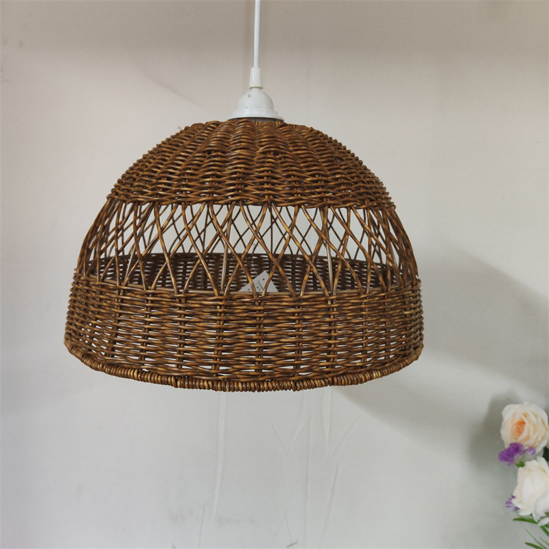 DIY rattan-like woven lampshades and chandeliers for restaurants, hot pot restaurants, and homestays. Factory direct sales of plastic rattan details Picture