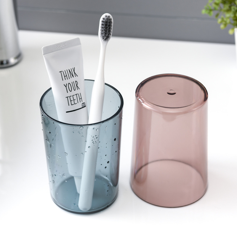 Thickened mouthwash cup, brushing cup, children's tooth cup, ins eco-friendly Nordic transparent couple toothbrush holder cup, household water cup