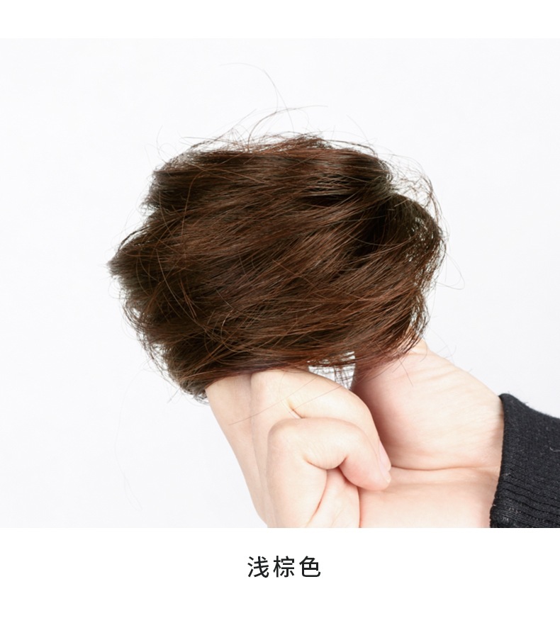 Bun hairstyle, female false hair, hair band, popular flower bud hairstyle, straight hair band, lazy person's updo, hair accessory. Large quantity, better price for hair replacement Item Picture