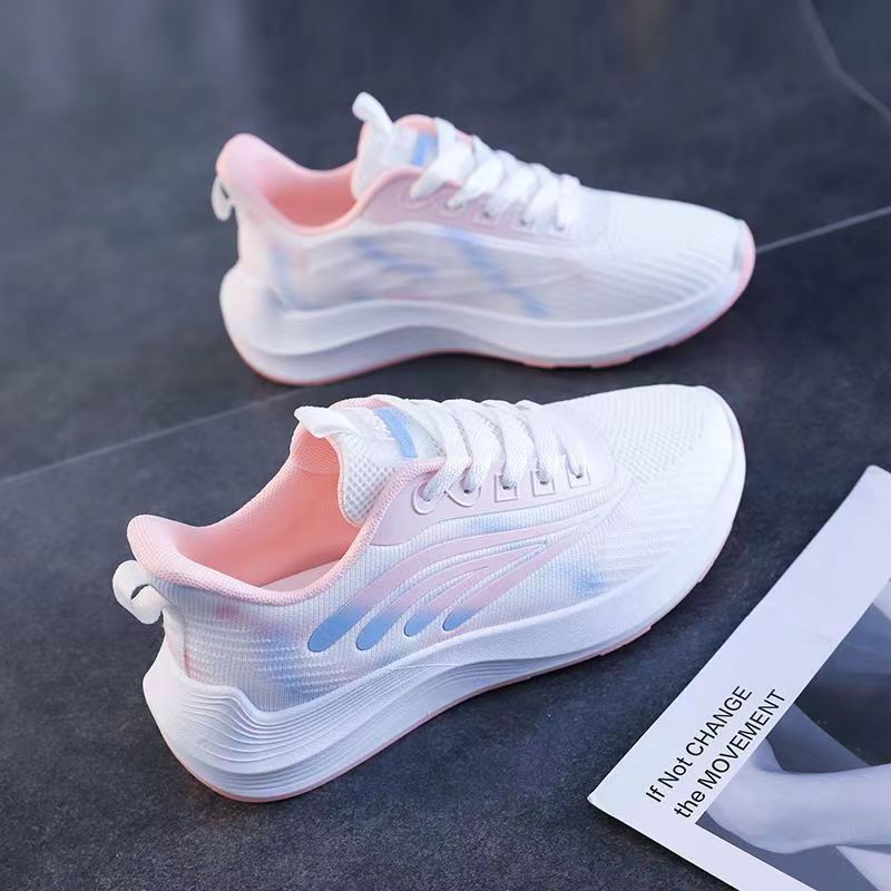 Sports Shoes Women Spring And Summer New Fashion Korean Version Of The Trend Net Surface Breathable Non-Slip Lightweight Running Shoes Thick Soles All Match Application Scenario
