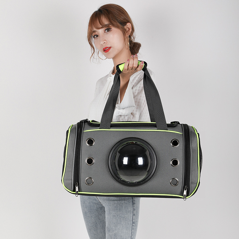 Factory direct supply of portable dog bags for pet outings, crossbody female cat bags, foldable and washable small dog backpacks, teddy Specification image