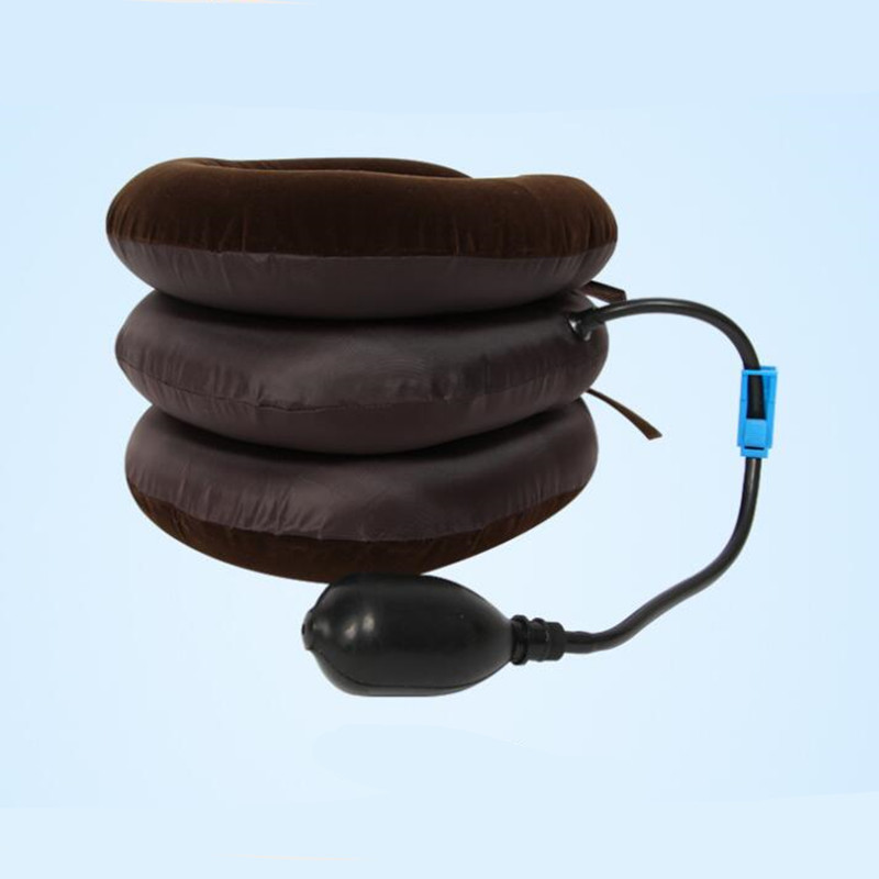 Original manufacturer inflatable neck pillow, household inflatable U-shaped neck pillow, cervical traction instrument, three-layer neck support, full fleece, half fleece Specification image