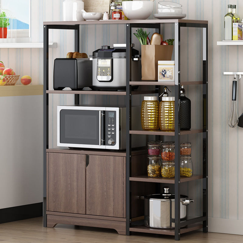 Storage rack, microwave oven, kitchen floor-standing multi-layer rack, bowl cabinet, household seasoning rack, storage rack, space-saving, consignment details Picture
