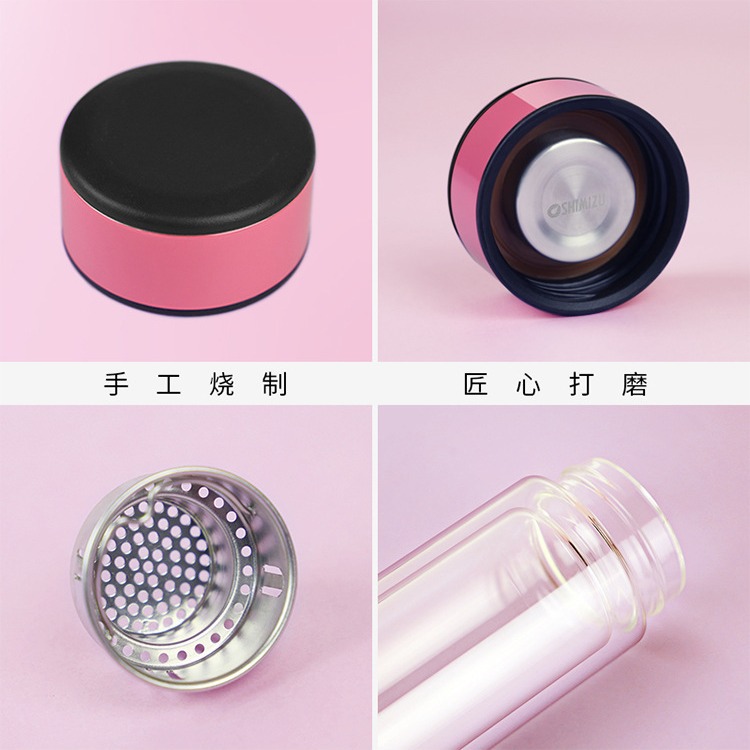 Shimizu Clear Water Teacup Women's Glass Double Insulated Green Tea Flower Teacup Personal Water Still Transparent Cup Application Scenario