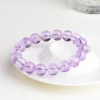Jiuya Crystal Natural Ice Type Lavender Round Bead Bracelet, Fresh and transparent light amethyst bracelet wholesale details Picture