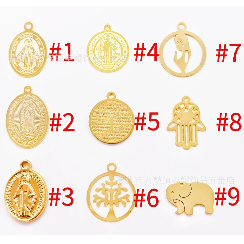 跨境热卖8mm不锈钢串珠加十字架弯牌手链圆珠手链diy弹力绳手链详情2