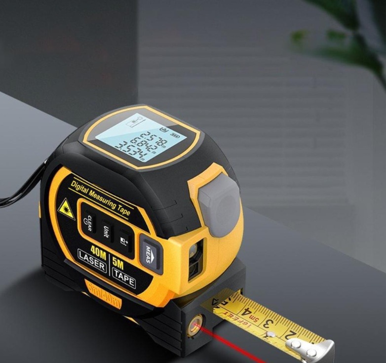 Three-in-one laser distance meter, steel tape measure distance meter
