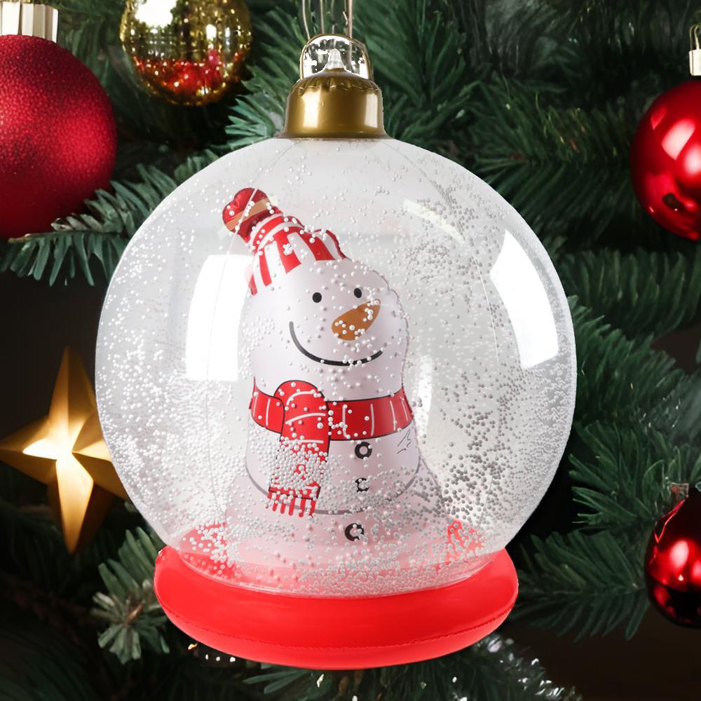 Cross-border new Christmas decoration, holiday outdoor courtyard arrangement cartoon transparent PVC inflatable Christmas ball Specification drawing