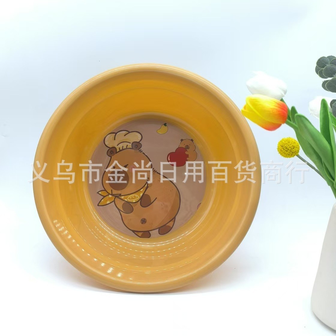 家用卡皮巴拉脸盆儿童洗脸专用盆家用洗漱卡通洗脸盆可爱卡通脸盆详情图2