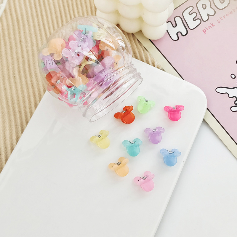 Cute mini Mini Grab Pumpkin Box Canned Children's plastic candy color headwear Love Crown Flower small hair accessories Application Scenario
