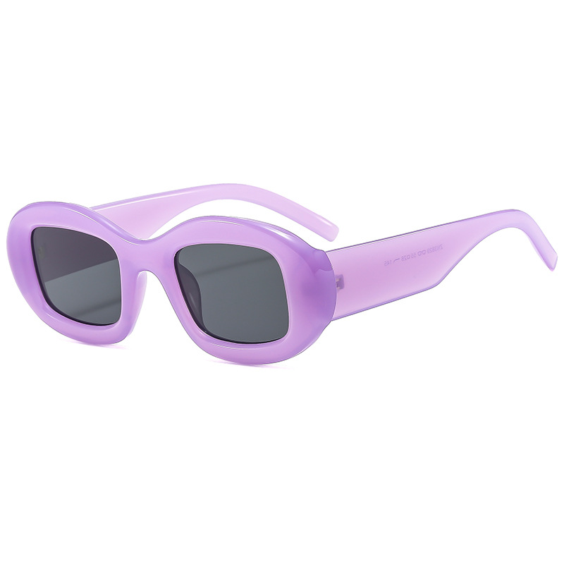 Oval retro sunglasses for women, European and American cross-border high-end style ins sunglasses, sun protection, natural look, fashionable sunglasses trend Specification image