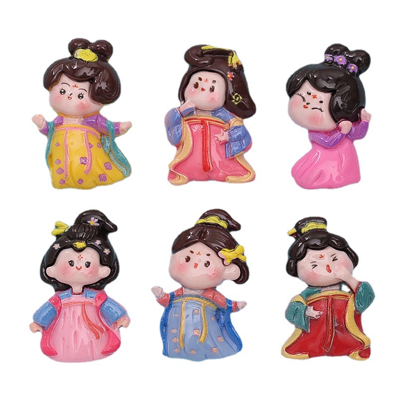 New Lovely Ancient Tang Dynasty Fat Girl Diy Cream Glue Phone Case Hairpin Accessories Resin Accessories Wholesale Item Picture
