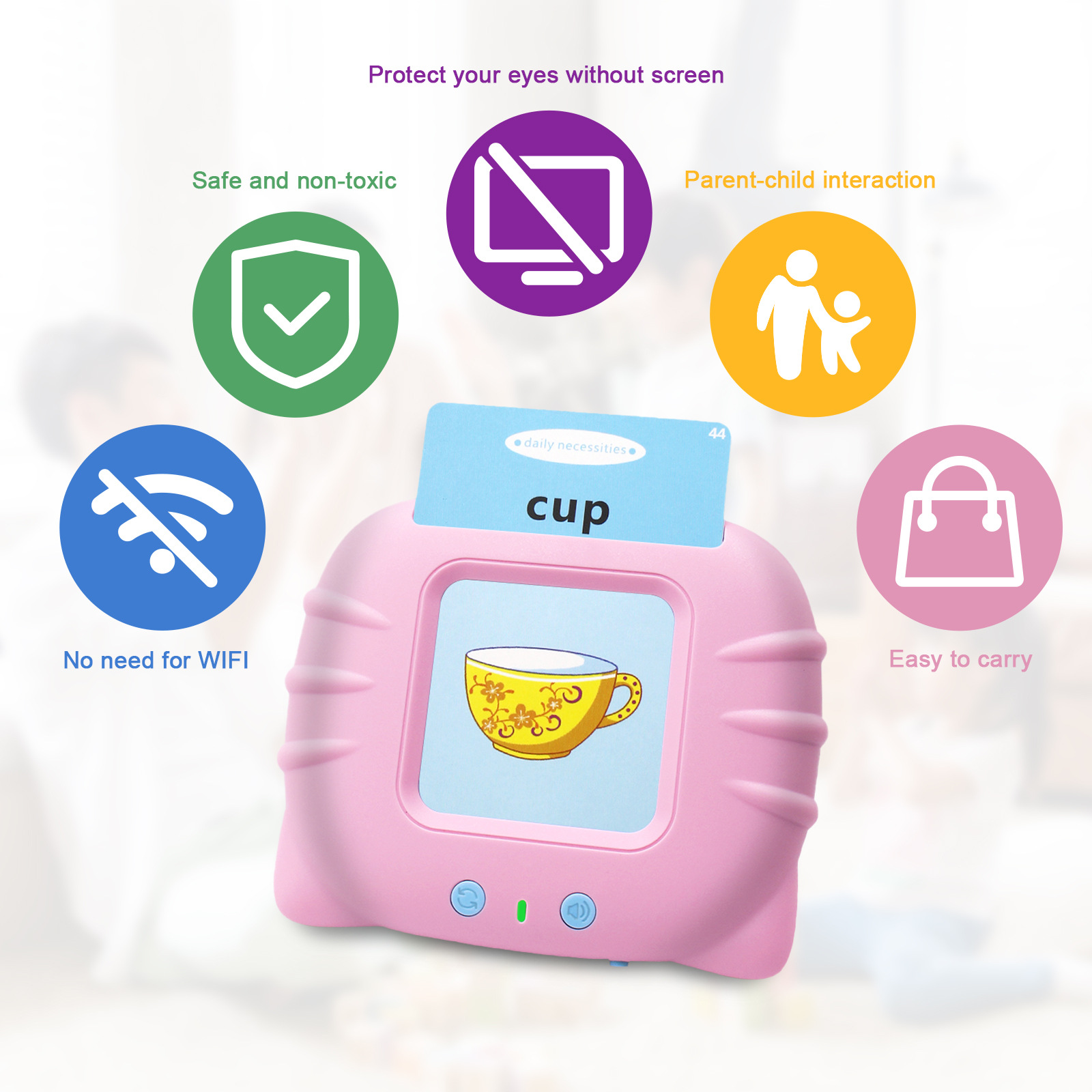 Card-inserting early education machine 1-3-6 bilingual literacy card educational enlightenment tool for children aged 1 and 2, toys for boys and girls details Picture