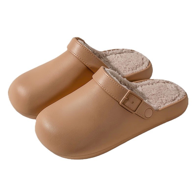 棉拖鞋/拖鞋女冬季居家/棉拖/毛拖鞋/毛拖鞋冬天白底实物图