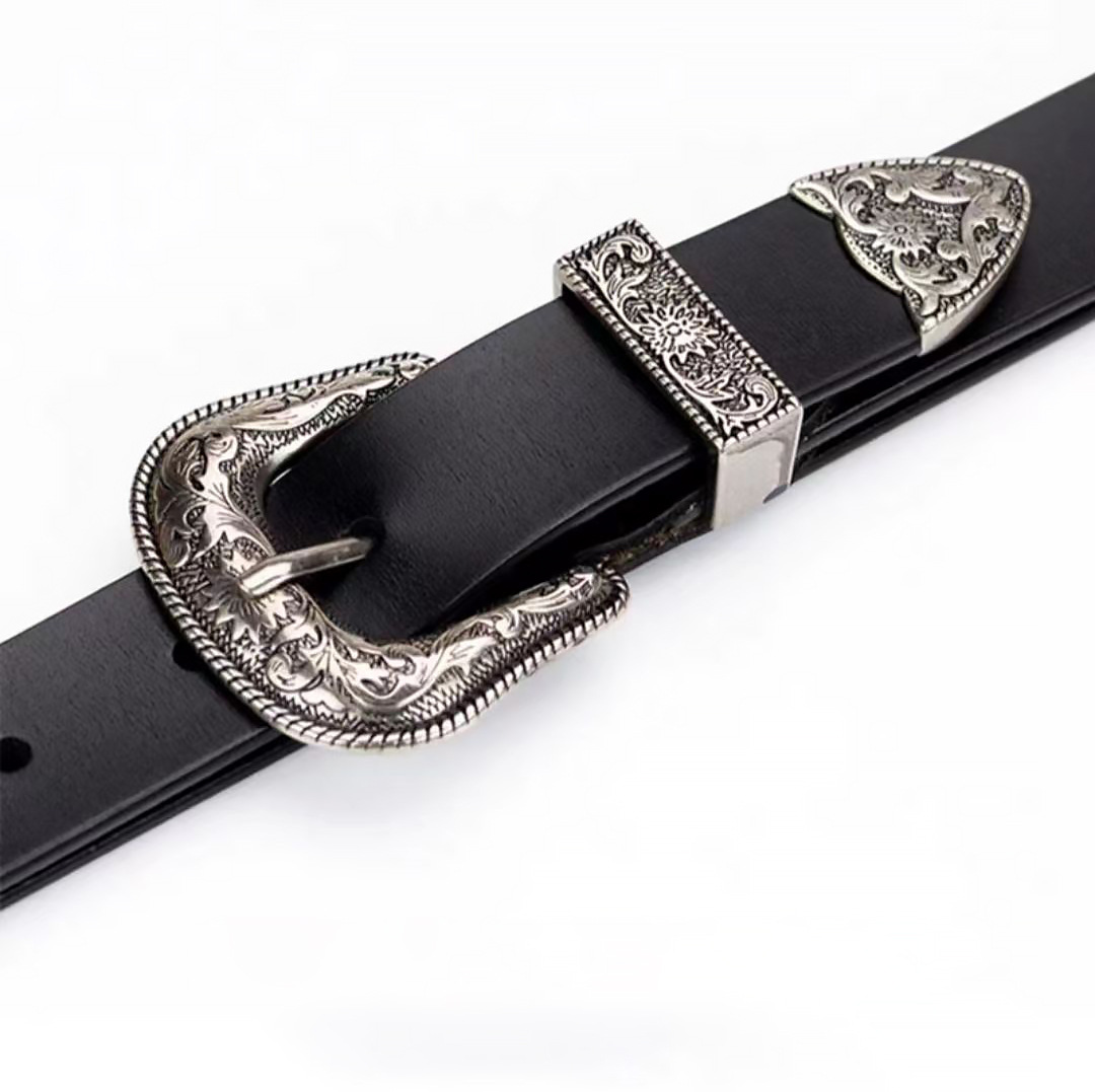 Europe And The United States Retro Carved Belt Ladies Ins Wind Needle Buckle Fashion Hundred With Dress Denim Belt Popular Application Scenario