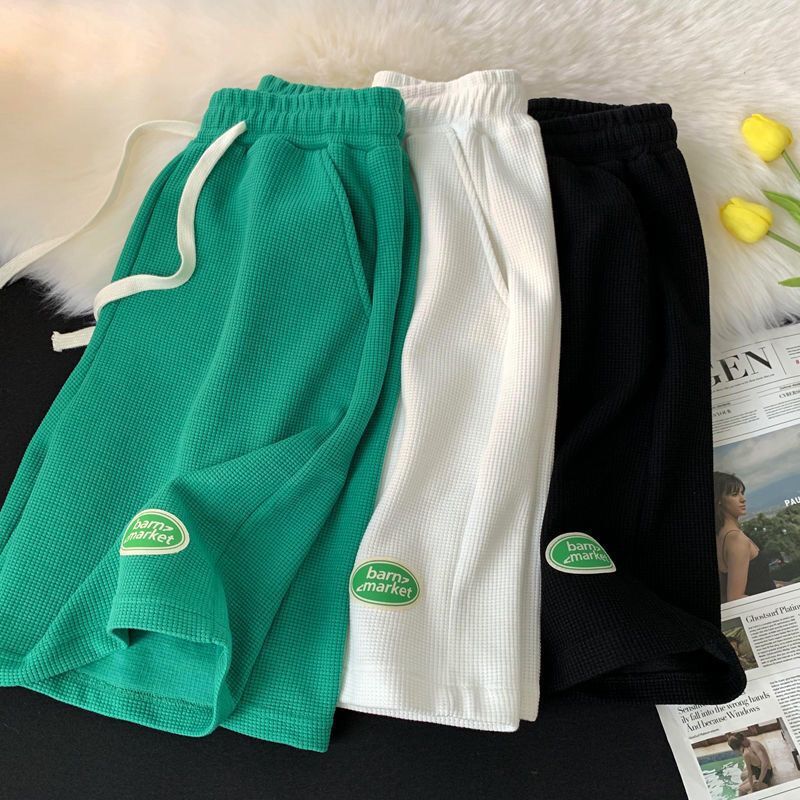 Wide-leg shorts, women's loose mid-length pants, summer thin sporty five-inch pants details Picture