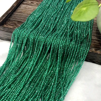 Emerald Green Near Natural Stone Cat's Eye 2Mm Spinel Cut Hard Throwing Football Face Diy Semi-Finished Loose Beads Wholesale