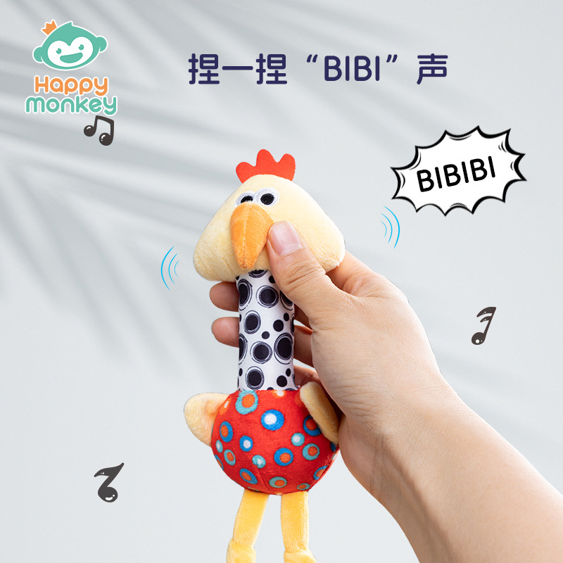 Happy monkey Baby Joy Baby Magic Tool, Grasping Training Rattle, BB Crying Paper Soothing Toy Wholesale Specification image
