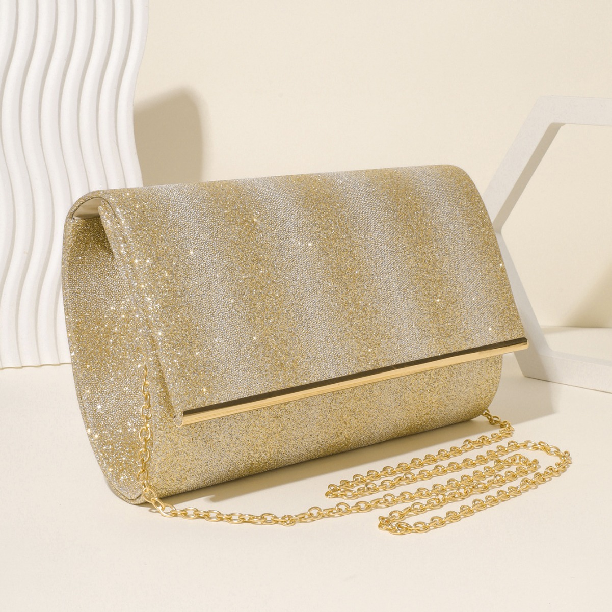 Cross-Border Spot For Europe And The United States Trend 2024 New Dinner Bag Rainbow Glitter Grab Bag details Picture