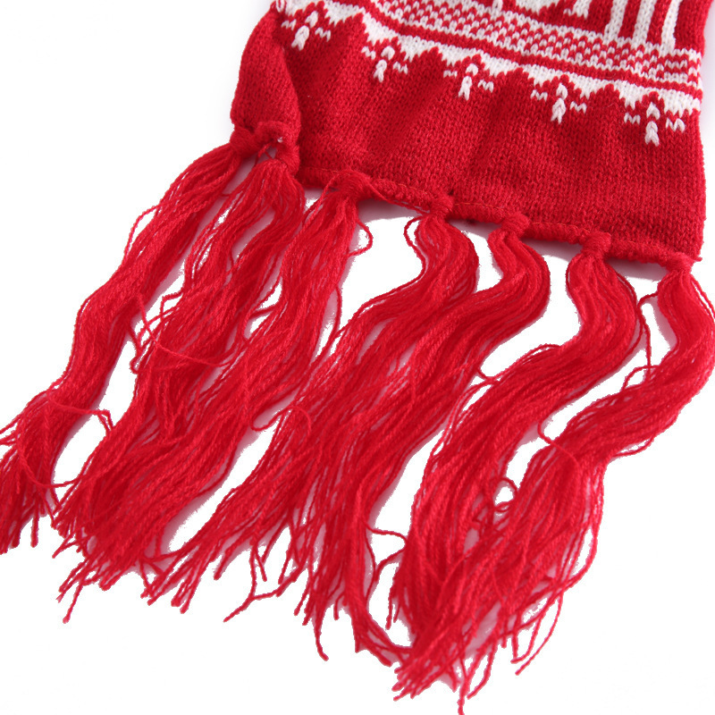 Cross-border new Christmas knitted scarves for men and women, winter warmth Fair Island jacquard scarves, New Year shawls for couples pic 7