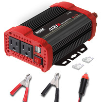Home power conversion 400w vehicle inverter 12V to 110V US standard high-power inverter manufacturers wholesale