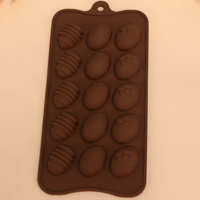 15 sets of 3 sets of Easter egg ice cube molds, egg silicone chocolate molds, DIY baking, ice molds and soap molds details Picture