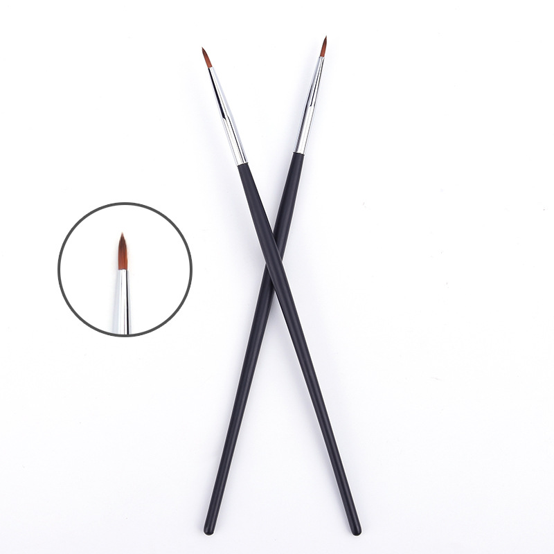 Factory stock mink hair fine eyeliner brush, local tear trough brush, copper tube animal hair makeup brush with protective case Item Picture