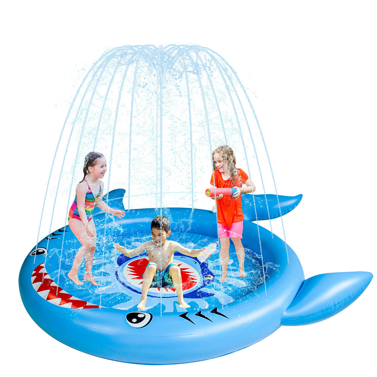 Cross-border special children's water play and spray mat, baby toy storage pool, lawn water play and spray pool Specification image