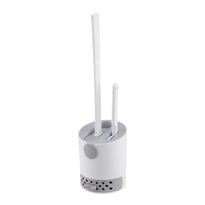 Jinhuida Household Imitation Silicone Toilet Brush Set Creative Soft Glue Wall Hanging Seam Long Handle Toilet Cleaning Brush In Stock Item Picture