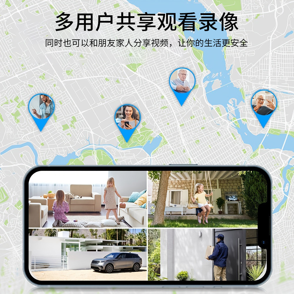 كاميرات المراقبة المنزلية عالية الدقة A2 WIFi الذكية لمراقبة كاميرات الرؤية الليلية وكاميرات الصوت في الهواء الطلق Specification image