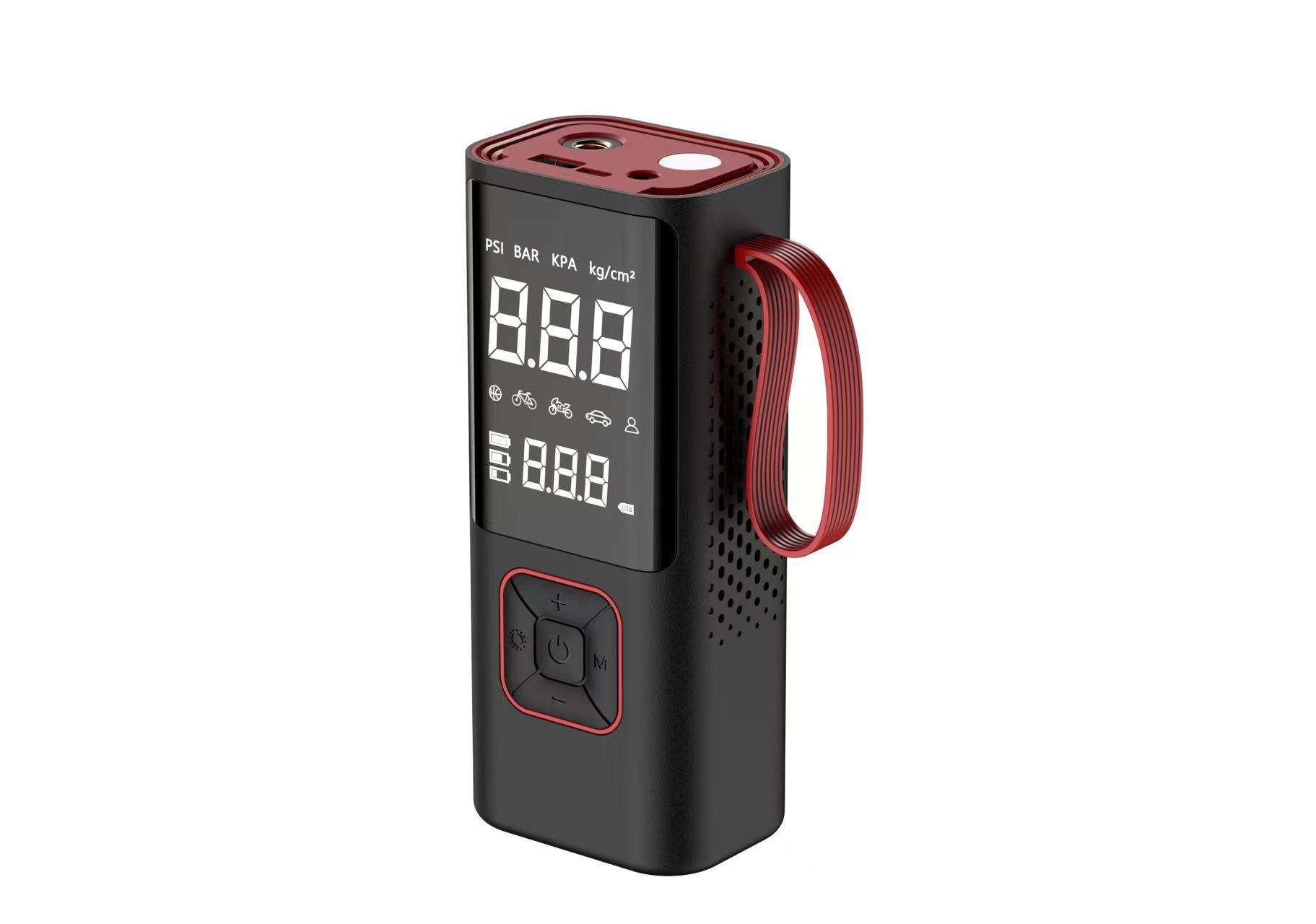 6988 new portable dual display mini car air pump wireless digital display