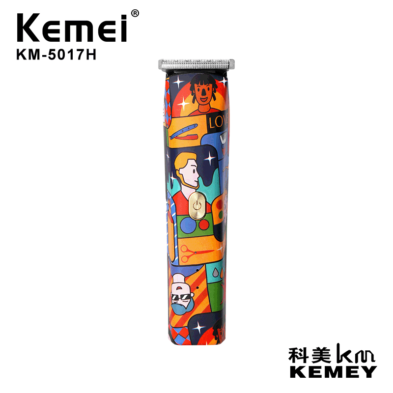 Kemei/科美理发剪KM-5017H个性涂鸦电动理发器亚马逊剃头电推剪