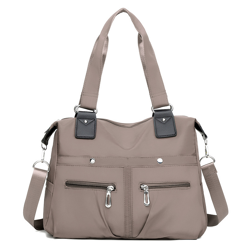 Lightweight and casual tote bag, large-capacity commuting single-shoulder canvas bag, fashionable Oxford cloth large bag, nylon handbag Item Picture