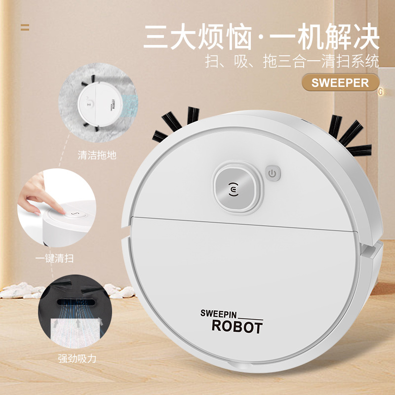 Smart sweeping robot, a household mini vacuum cleaner that can suck, sweep and mop with wireless charging details Picture