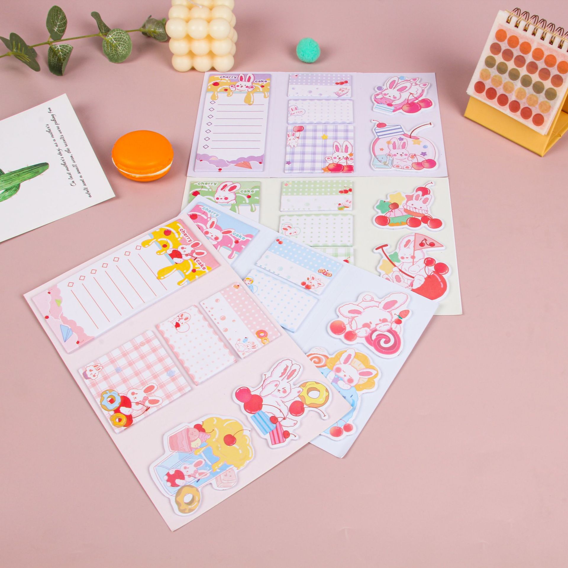 New type of sticky notes for students, fresh page index stickers, cartoon and cute basic marking paper, wholesale of sticky notes Specification image