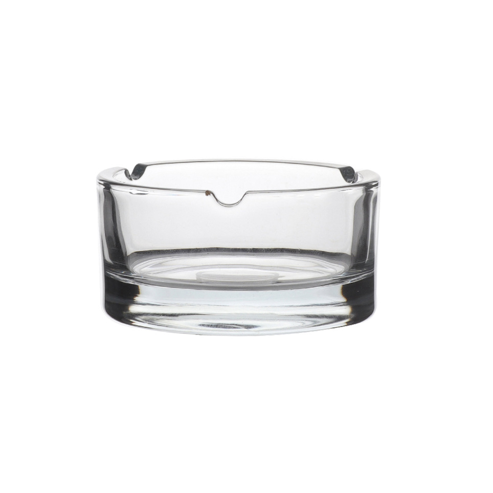 Wholesale of creative light luxury high-end ashtrays, household European-style ashtrays, crystal glass, high appearance level, large round cigarette trays, ashtrays, glass ashtrays Item Picture