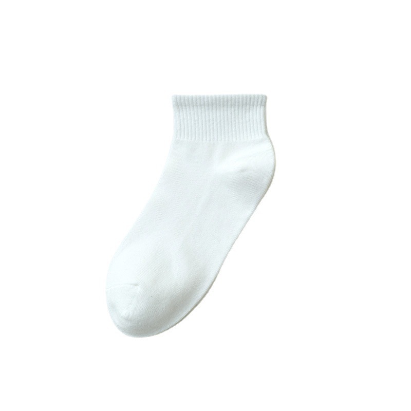 春秋短筒袜纯白底实物图