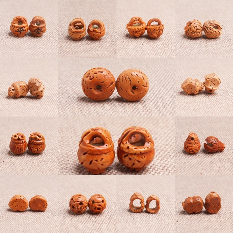 玲珑阁桃核 龙纹桃核 diy桃篮子 花边桃蓝摇篮桃篮儿童手链