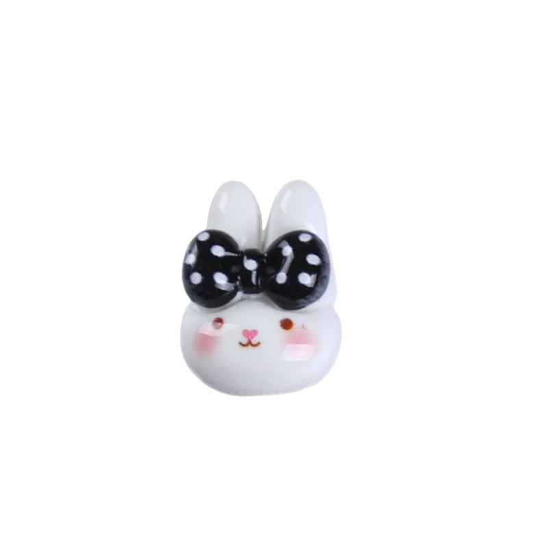 Cute cartoon bow tie, rabbit, five-petal flower, resin accessories, diy phone case, crocs, hair fasteners, decorative materials Item Picture