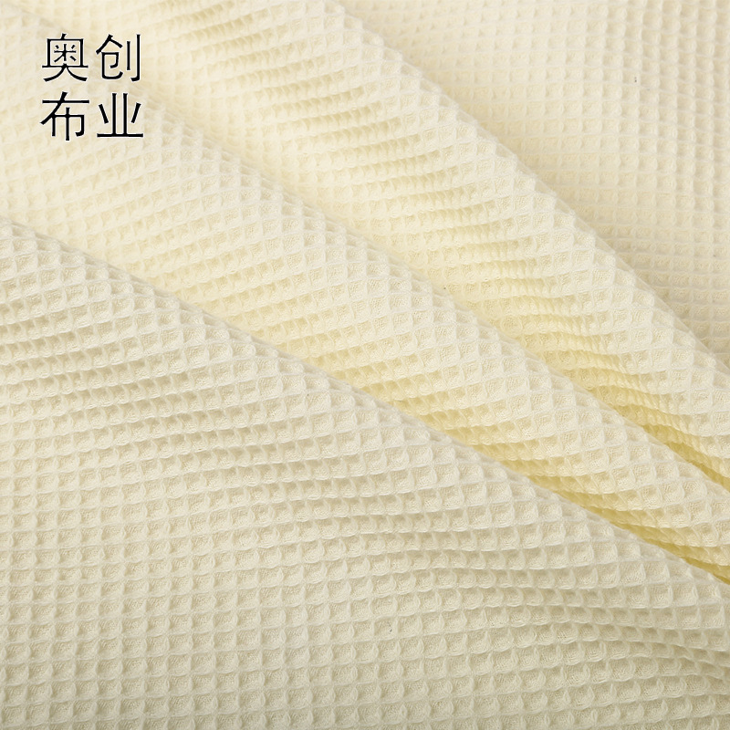 Polyester waffle check honeycomb fabric, cross check, pineapple check fabric, checkered and small square fabric for sweatshirts and home textiles details Picture