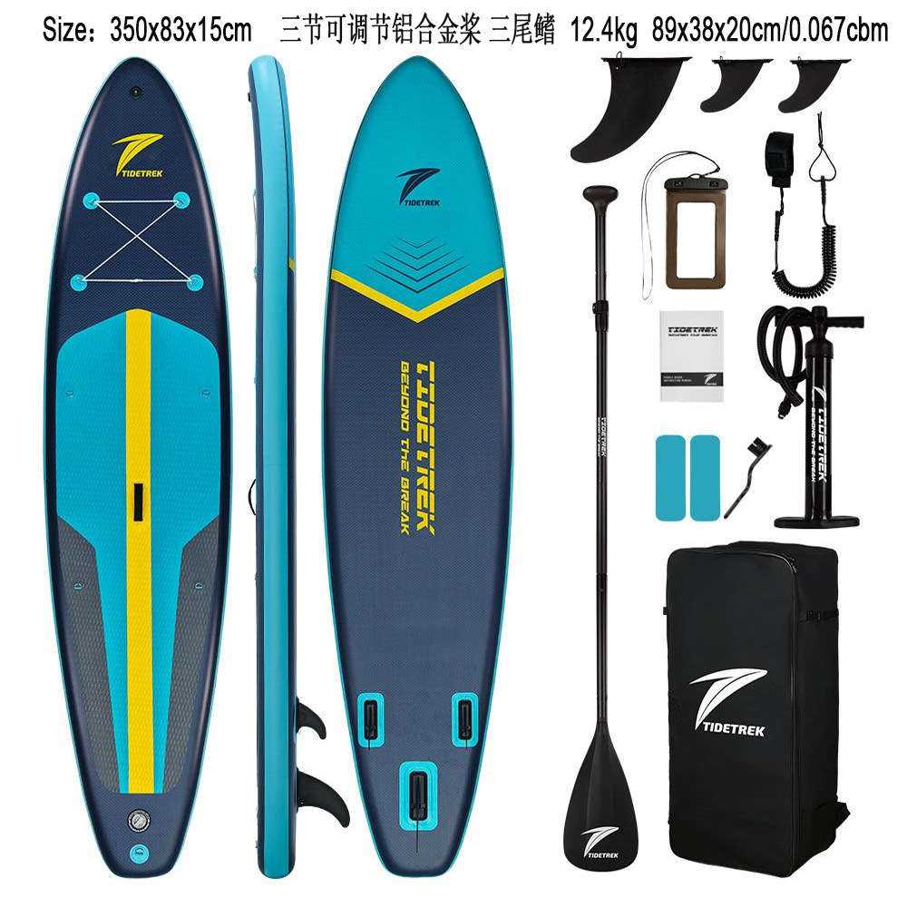 Green Light Forest Inflatable Stand-up Paddleboard Set with accessories, backpack, adjustable paddle, SUP surfboard pic 15