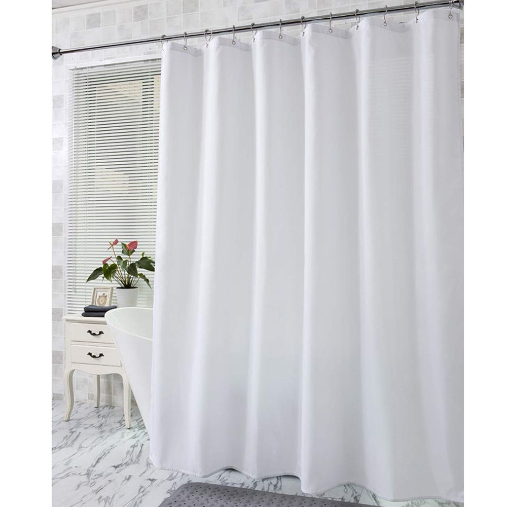 Cross Border Dry And Wet Plain Arc Bath Curtain Free Punching L-Type Solid Color Partition Curtain Polyester Waterproof Shower Curtain Specification drawing