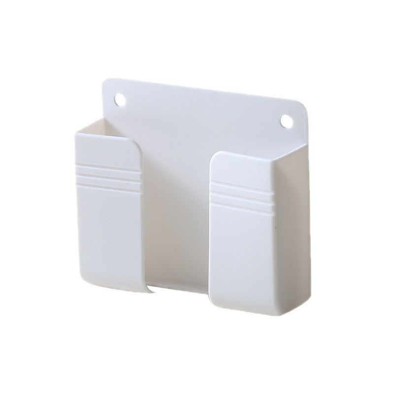 Wholesale of wall-mounted mobile phone charging box stand, remote control base without drilling, wall-mounted storage rack base Item Picture