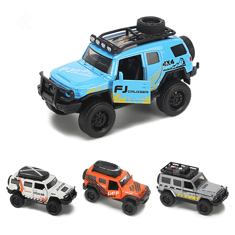 Alloy car model 1:36 double-door recoil off-road vehicle ornament, boys' toy wholesale Specification image