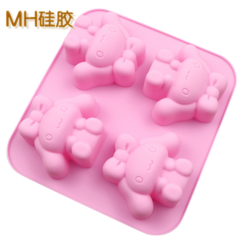 Minghao 4 Even Yugui Dog Silicone Cake Mold Baby Complementary Food Tools Cartoon Hand Soap Mold High Temperature Resistance Application Scenario