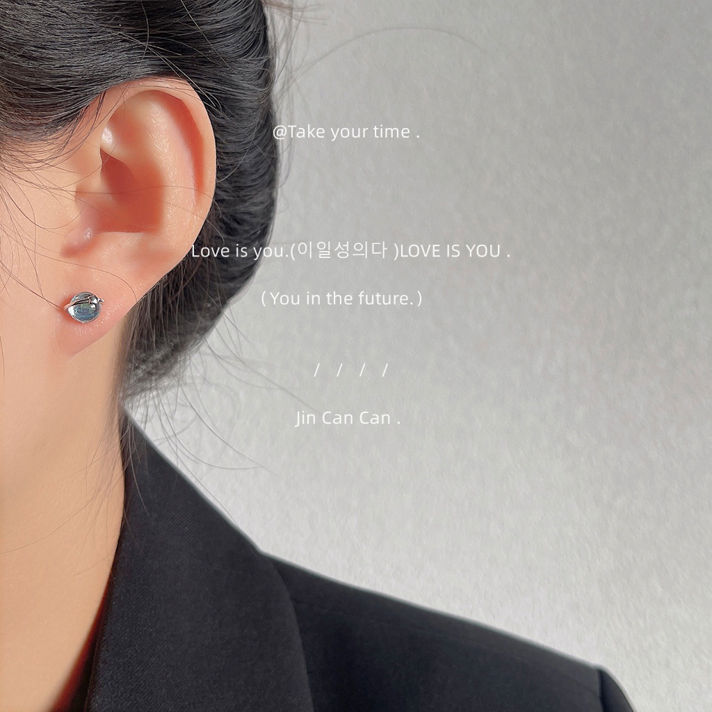 Mini ~ Iridescent Star Ball! 925 Silver Needle Personalized, small, simple and versatile stud earrings, creative earrings factory accessories details Picture