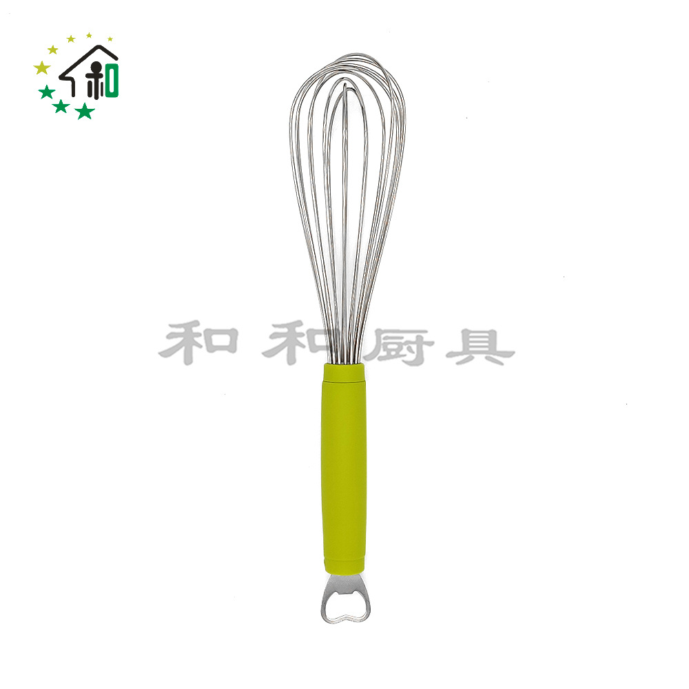 6-wire / 8-wire thick whisk with bottle opener Whip creme egg whisk stick Household baking tool Egg Whip Item Picture