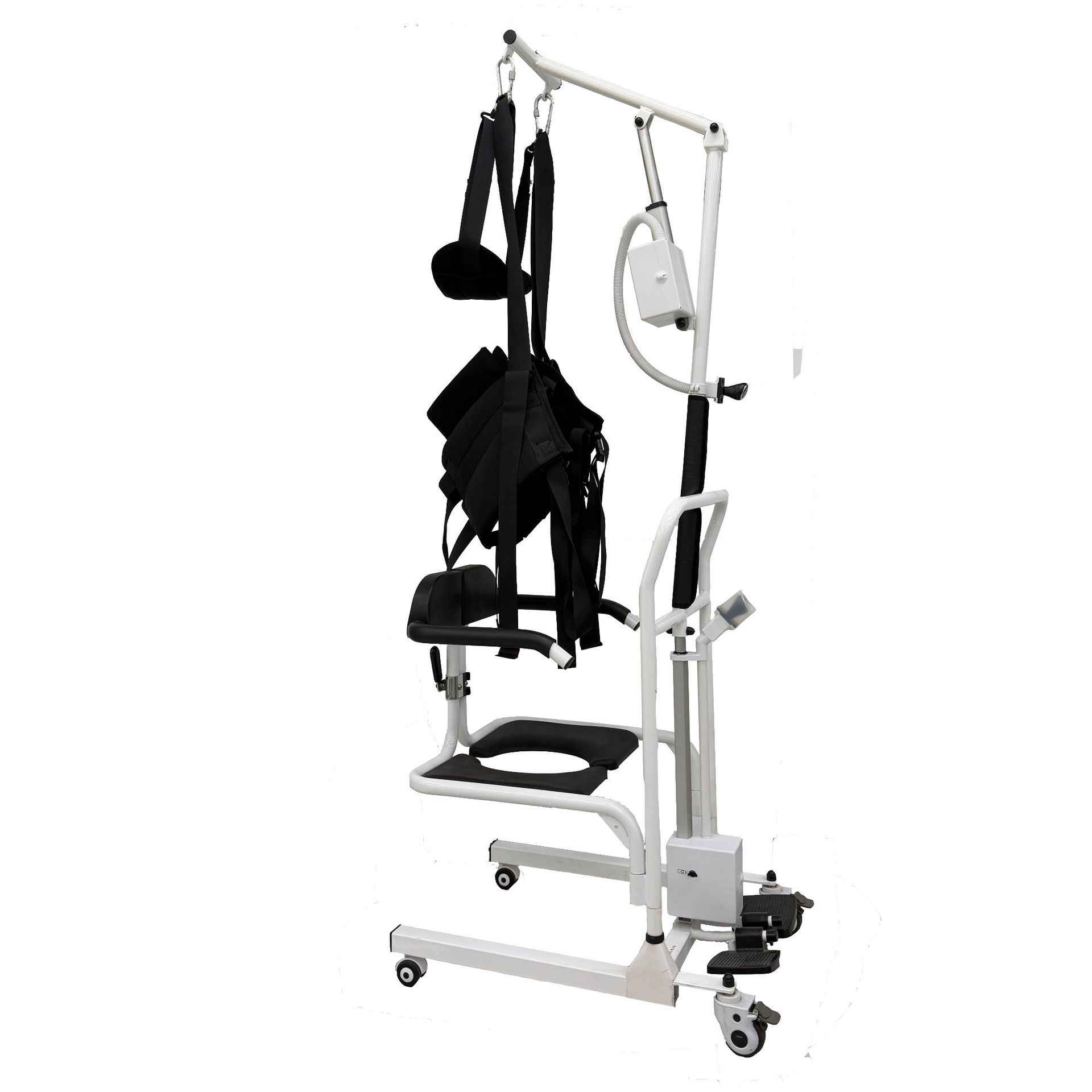 Cross-border exclusive multi-functional hydraulic lifting position transfer machine, detachable toilet care chair, bed bath transfer machine Item Picture