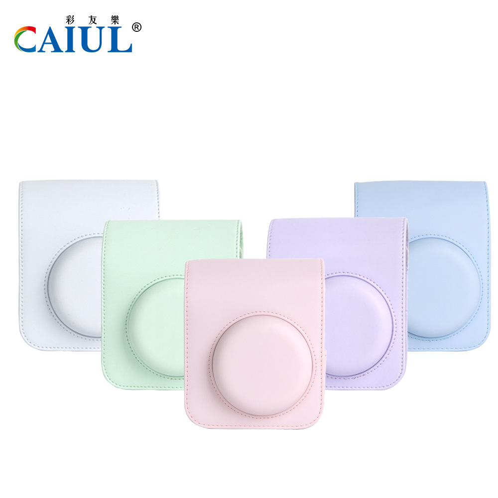 Aplicable fuji mini12 solid color stand up bolsa de cámara funda protectora bolsa de fotografía PU funda de cámara bolsa de almacenamiento Item Picture