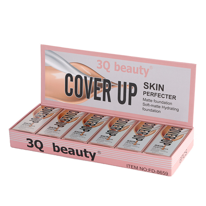 3Q Beauty Cross Border Oil Skin Concealer Oil Control Liquid Foundation Moisturizes Glossy Flawless Light Foundation Item Picture